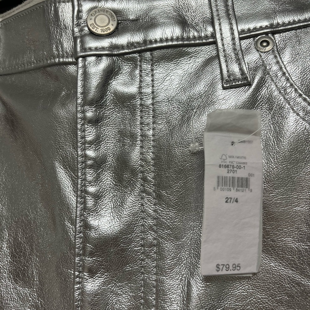 NWT GAP Shimmering Silver Mini Skirt